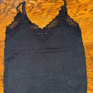 American Eagle Black Cami with Lace Detail